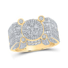 10kt Yellow Gold Men's Round Diamond Cluster Ring - 2-1/5 Cttw Top view from the 10Kt Yellow Gold Mens Round Diamond Cluster Ring 2 1 5 Cttwpin217504 collection by Splendid Jewellery