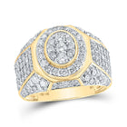 Splendid Jewellery 10kt Yellow Gold Men's Oval Diamond Ring - 3 Cttw product  Top View from Splendid Jewellery