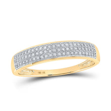 Load image into Gallery viewer, 10kt Yellow Gold Men&#39;s Diamond Pave Band Ring - A Dazzling Statement of Style product  Top View from Splendid Jewellery