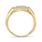 10kt Yellow Gold Men's Round Diamond Square Cluster Ring 1/3 Cttw | Exquisite Masculine Brilliance product Side View 2 from Splendid Jewellery