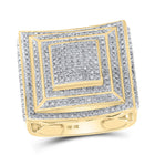 10kt Yellow Gold Men's Square Diamond Ring - 1 Cttw | Splendid Jewellery product  Top View from Splendid Jewellery