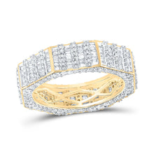 Load image into Gallery viewer, 14kt Yellow Gold Men&#39;s Round Diamond Band Ring - 2-5/8 Cttw - Top View