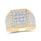 Luxurious Diamond Men's Ring - 3CTW-DIA - Top View