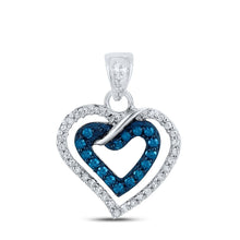 Load image into Gallery viewer, Mesmerizing Blue Diamond Heart Pendant: A Symbol of Everlasting Love and Elegance - Splendid Jewellery