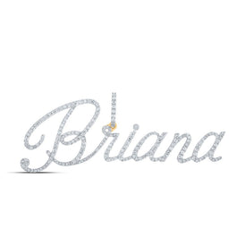 Mesmerizing Brilliance: 10kt Yellow Gold Womens Round Diamond Initial & Letter Pendant 1 Cttw - Splendid Jewellery