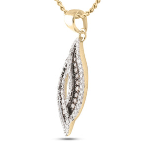 Mesmerizing Brown and White Diamond Romance Pendant - Splendid Jewellery