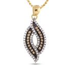 Mesmerizing Brown and White Diamond Romance Pendant  Top View from Splendid Jewellery