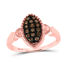 Load image into Gallery viewer, Mesmerizing Brown Diamond Cluster Ring in 10kt Rose Gold - Splendid Jewellery