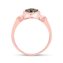 Load image into Gallery viewer, Mesmerizing Brown Diamond Cluster Ring in 10kt Rose Gold - Splendid Jewellery