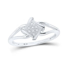 Mesmerizing Diamond Cluster Ring in 10kt White Gold - A Captivating Statement Piece by Splendid Jewellery - Splendid Jewellery