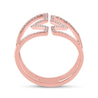 Mesmerizing Rose Gold Diamond Bisected Negative Space Band Ring - Alternate view 3 from Splendid Jewellery