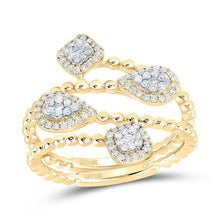 Load image into Gallery viewer, Mesmerizing Teardrop Spiral Diamond Band - Splendid Jewellery