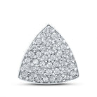Mesmerizing Triangle Diamond Cluster Pendant in 10kt White Gold - Splendid Jewellery