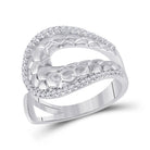 Mesmerizing White Gold Diamond Scale Fashion Ring - Splendid Jewellery