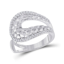 Load image into Gallery viewer, Mesmerizing White Gold Diamond Scale Fashion Ring - Splendid Jewellery