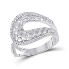 Mesmerizing White Gold Diamond Scale Fashion Ring - Splendid Jewellery