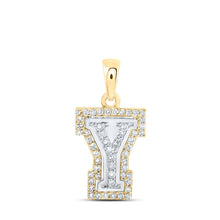 Load image into Gallery viewer, Mesmerizing Y Initial Diamond Pendant | 10kt Two - tone Gold 1/6 Cttw | Splendid Jewellery - Splendid Jewellery