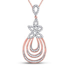 Nested Teardrop Diamond Pendant in 10kt Rose Gold - A Mesmerizing Elegance - Splendid Jewellery