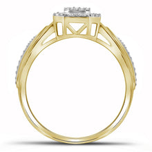 Load image into Gallery viewer, Octagon Brilliance: 10kt Yellow Gold Diamond Cluster Ring - Splendid Jewellery