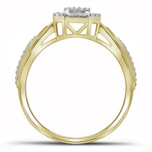 Load image into Gallery viewer, Octagon Brilliance: 10kt Yellow Gold Diamond Cluster Ring - Splendid Jewellery