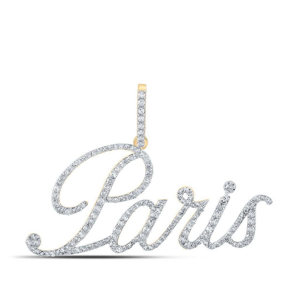 Parisian Elegance: 10kt Yellow Gold Diamond Initial & Letter Pendant - Splendid Jewellery