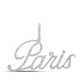 Parisian Elegance: 10kt Yellow Gold Diamond Initial & Letter Pendant - Splendid Jewellery