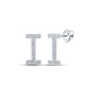 Personalized Diamond Initial Earrings in 10kt White Gold - A Unique Expression of Style - Splendid Jewellery