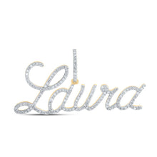 Load image into Gallery viewer, Personalized Diamond Initial &amp; Letter Pendant in 10kt Yellow Gold | 3/4 Cttw | Splendid Jewellery - Splendid Jewellery
