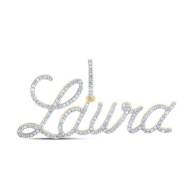 Personalized Diamond Initial & Letter Pendant in 10kt Yellow Gold | 3/4 Cttw | Splendid Jewellery - Splendid Jewellery