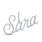 Personalized Diamond Initial Pendant - 10kt Yellow Gold with Round Diamond - 5/8 Cttw - Splendid Jewellery