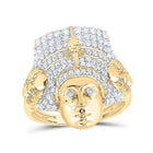 Pharaoh's Elegance: 10kt Yellow Gold Men's Diamond Fashion Ring - 1 Cttw - Splendid Jewellery