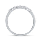 Princess Blue Diamond Ribbed Band Ring in 10kt White Gold Side View 2 from Splendid Jewellery