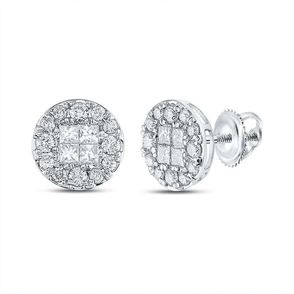 Princess Brilliance: 14kt White Gold Diamond Cluster Pendant - Splendid Jewellery