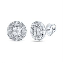 Load image into Gallery viewer, Princess Brilliance: 14kt White Gold Diamond Cluster Pendant - Splendid Jewellery