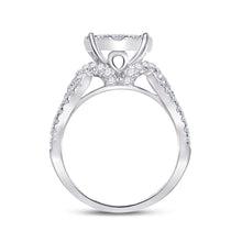 Load image into Gallery viewer, Princess Brilliance 2 Carat Diamond Wedding Ring Band Set - Side View