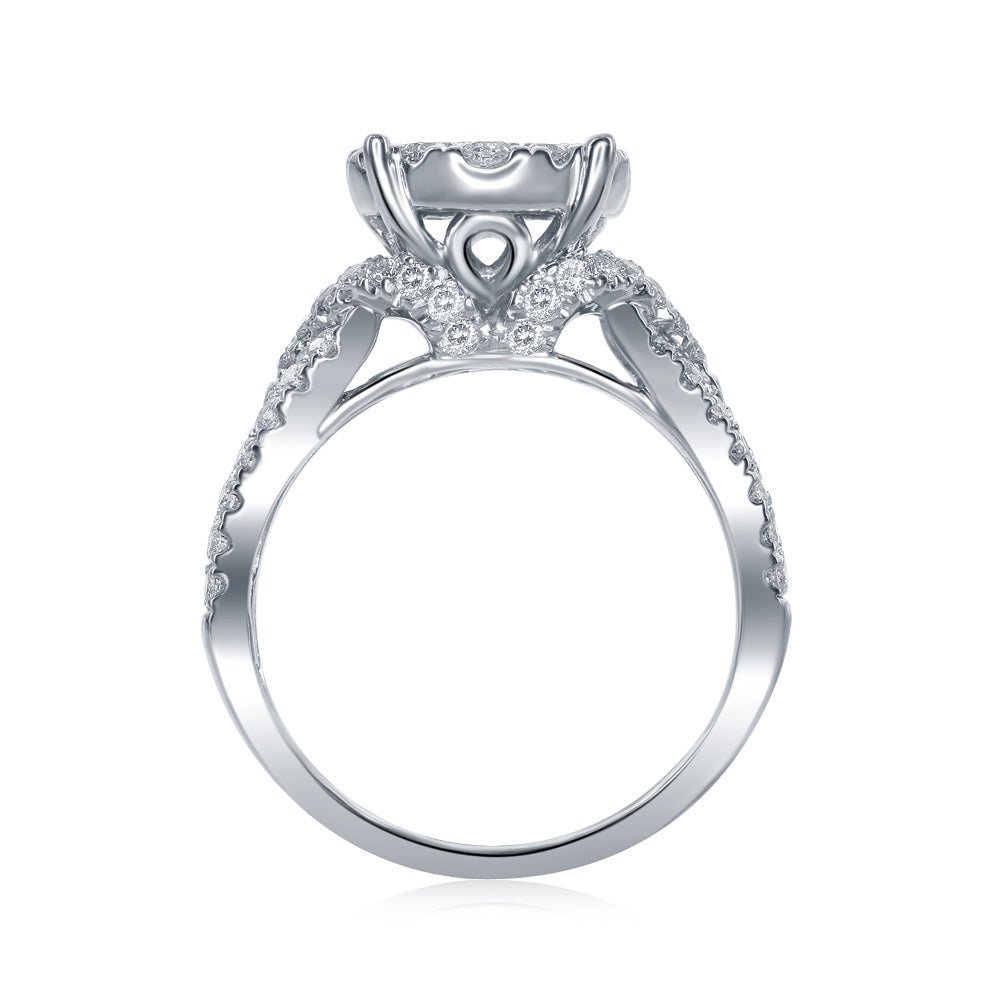 Princess Brilliance 2 Carat Diamond Wedding Ring Band Set - Splendid Jewellery