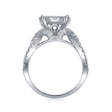 Load image into Gallery viewer, Princess Brilliance 2 Carat Diamond Wedding Ring Band Set - Second Side View