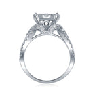 Princess Brilliance 2 Carat Diamond Wedding Ring Band Set - Second Side View