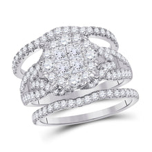 Load image into Gallery viewer, Princess Brilliance 2 Carat Diamond Wedding Ring Band Set - Splendid Jewellery