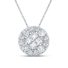 Load image into Gallery viewer, Princess Brilliance Diamond Cluster Pendant - Splendid Jewellery