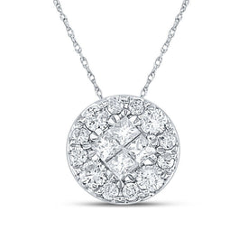 Princess Brilliance Diamond Cluster Pendant - Splendid Jewellery