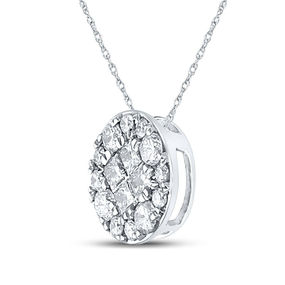 Princess Brilliance Diamond Cluster Pendant - Splendid Jewellery