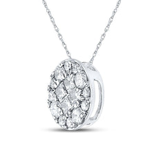 Load image into Gallery viewer, Princess Brilliance Diamond Cluster Pendant - Splendid Jewellery