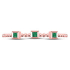 Princess Emerald Beaded Rose Gold Stackable Band - Splendid Jewellery