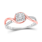 Radiant Love: 10kt Two-tone Gold Diamond Solitaire Promise Ring - Alternate view 1 from Splendid Jewellery