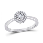 Dazzling Halo Diamond Promise Ring in 10kt White Gold Top view from the 10Kt White Gold Womens Round Diamond Halo Solitaire Promise Ring 1 6 Cttwpin285233 collection by Splendid Jewellery