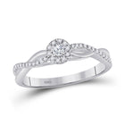Captivating Love's Promise 10kt White Gold Diamond Solitaire Ring Top view from the 10Kt White Gold Womens Round Diamond Solitaire Promise Ring 1 5 Cttwpin222811 collection by Splendid Jewellery