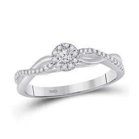 Captivating Love's Promise 10kt White Gold Diamond Solitaire Ring Top view from the 10Kt White Gold Womens Round Diamond Solitaire Promise Ring 1 5 Cttwpin222811 collection by Splendid Jewellery