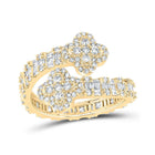 Quatrefoil Brilliance Diamond Cuff Band Ring - Splendid Jewellery