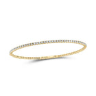 Radiant 10kt Yellow Gold Diamond Flex Bangle Bracelet - 1 - 1/3 Cttw - Splendid Jewellery